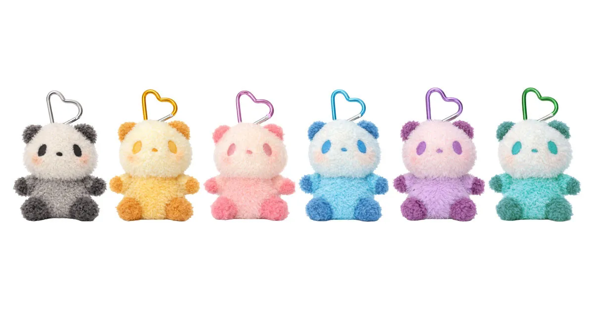 「お買いものパンダ」がぬいぐるみキーホルダーに　全6色ランダム仕様、コンプセットも登場