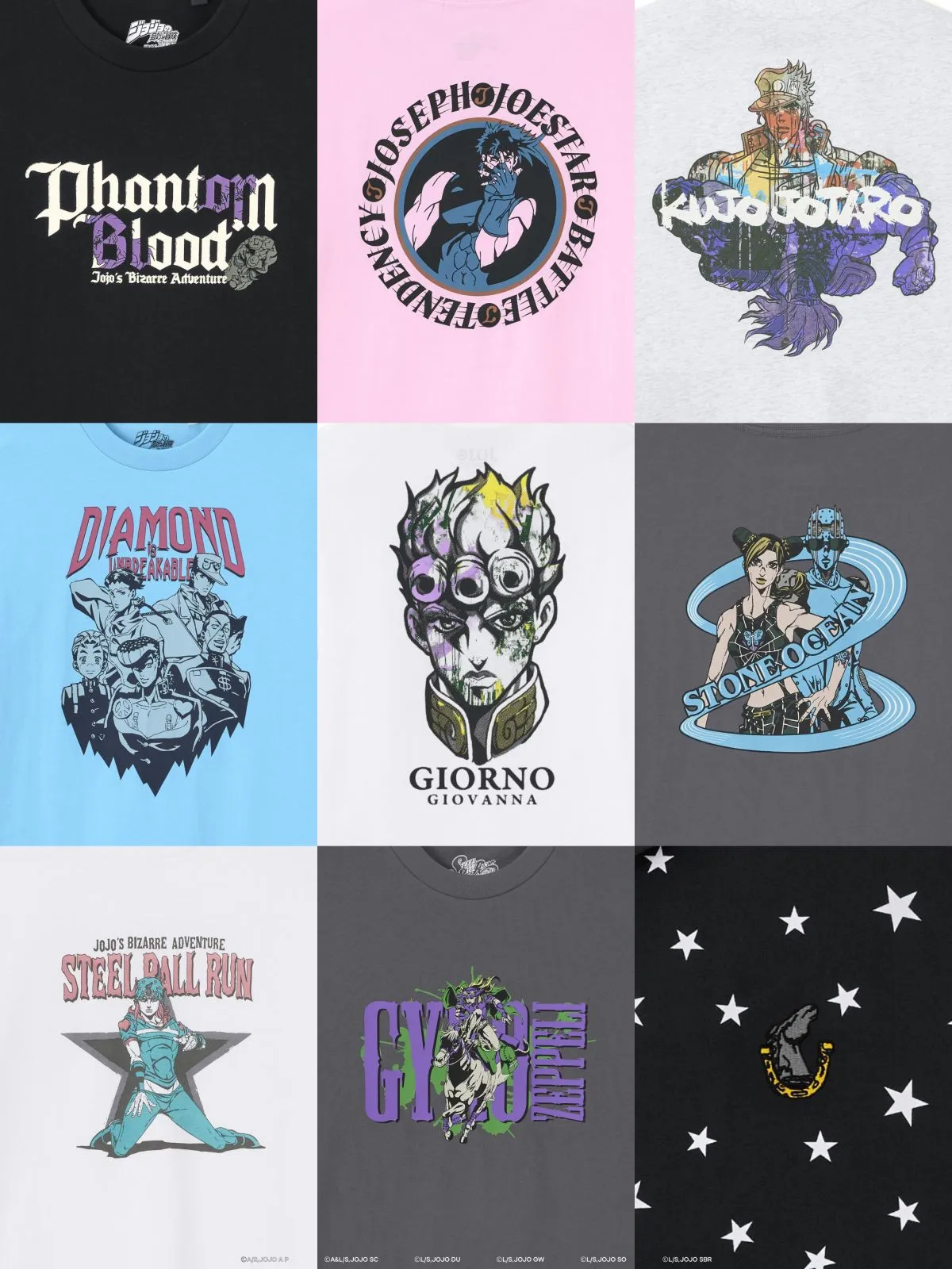 GU『ジョジョ』シャツ絵柄に大反響　販売開始で「イギーの完売しとる」「ディアボロの仕業か」