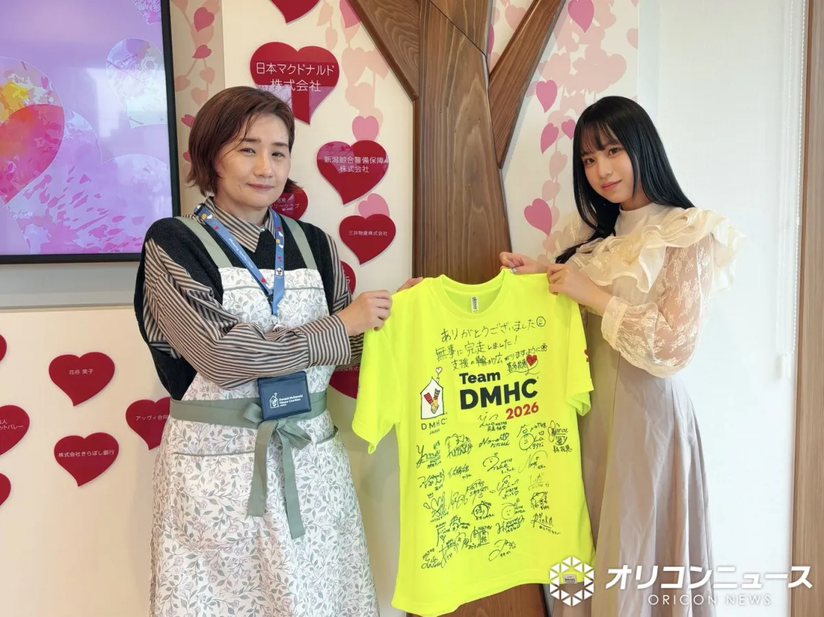 NGT48喜多花恵、東京マラソン2026完走を報告 「にいがたハウス」にサイン入りTシャツ贈呈