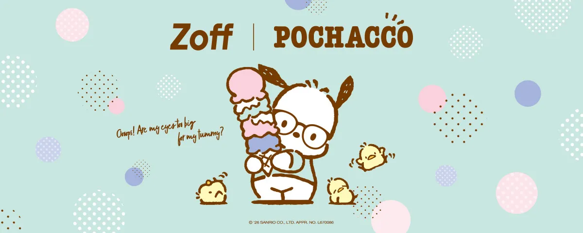 Zoffと『ポチャッコ』がコラボレーション　ジェラートカラーでやわらかなかけ心地を再現