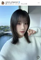 37歳・重盛さと美、へそ出しルックで自慢の“美くびれ”を披露　ヘアカット報告に反響「くびれも、髪の毛もさいこー!!」「30後半とは思えないスタイルと可愛さ」