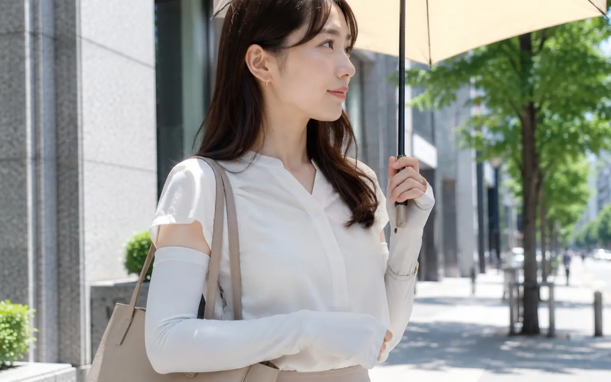 「半袖でも焼けにくくてラクだった」日傘だけじゃ不安な人に…通勤・外出で使いやすいアームカバー