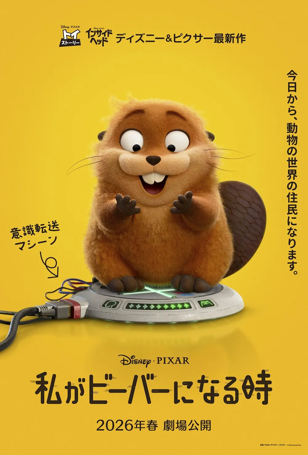 ディズニー&ピクサー最新作『私がビーバーになる時』2026年春公開決定