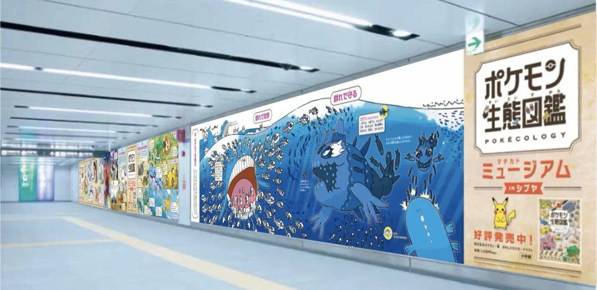 『ポケモン生態図鑑』渋谷に登場！イラスト＆生態解説で博物館の展示意識