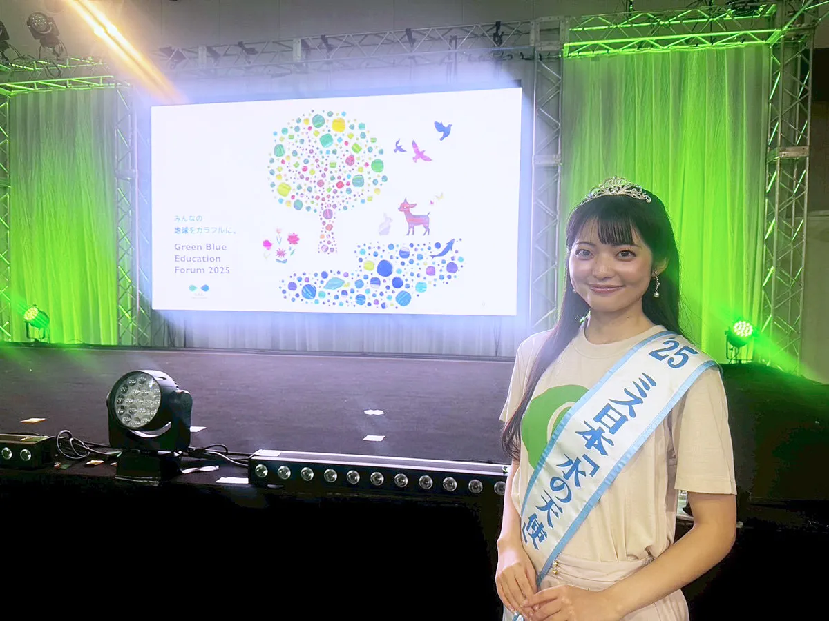 身長172cmの理系女子・2025ミス日本「水の天使」高坂実優、大阪・関西万博で子供たちと「大好きな地球のためにできること」を話し合う
