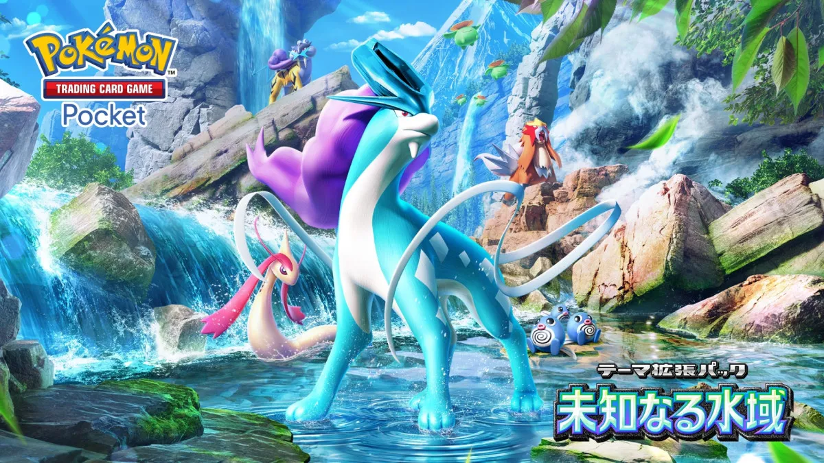 『ポケポケ』新パック「未知なる水域」28日新登場　収録カード発表でライコウ、エンテイ、スイクンらジョウト地方中心