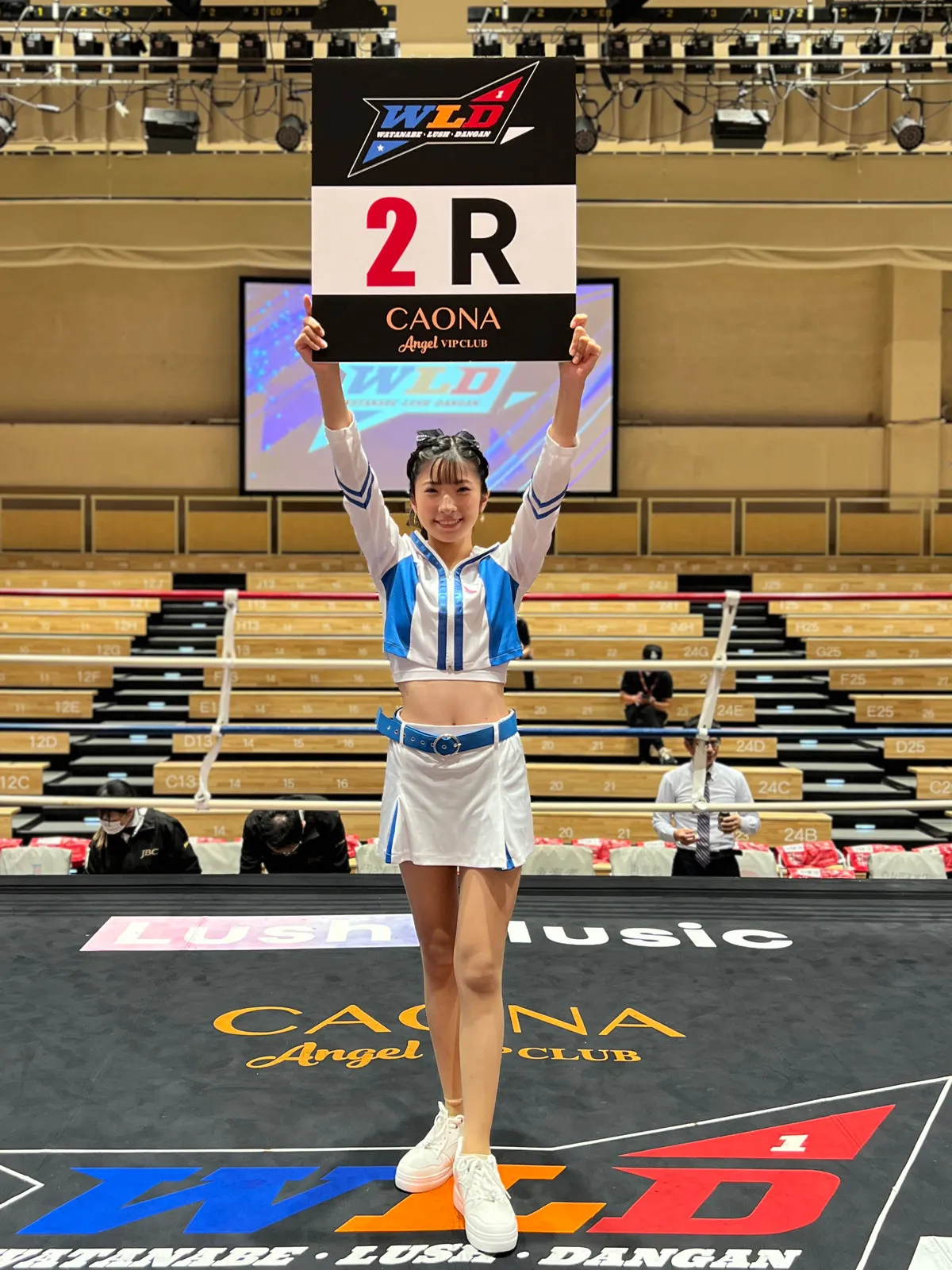 現役中学2年生13歳・MIUさん、史上最年少でラウンドガールデビュー「会場のみなさんが温かく迎えてくださった」