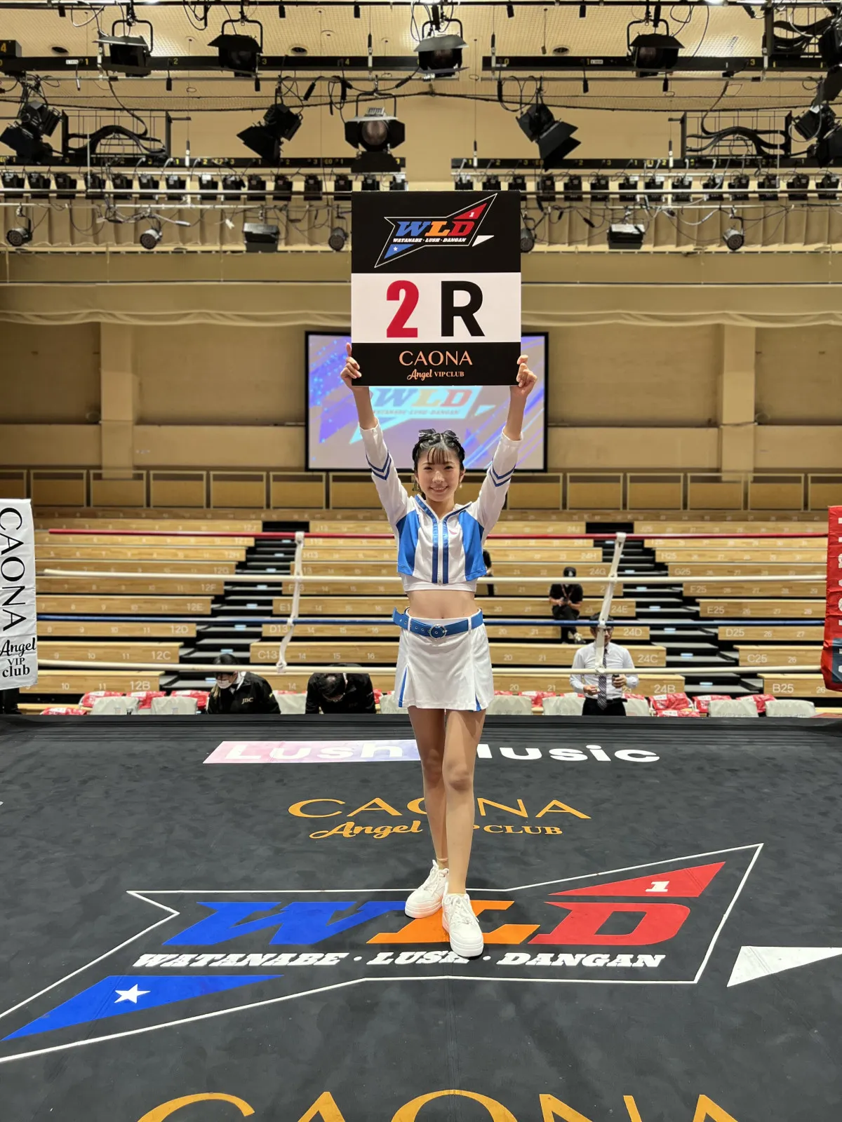 13歳・中学2年生のMIU、史上最年少ラウンドガールで鮮烈デビュー「これからも学業も活動も全力で」