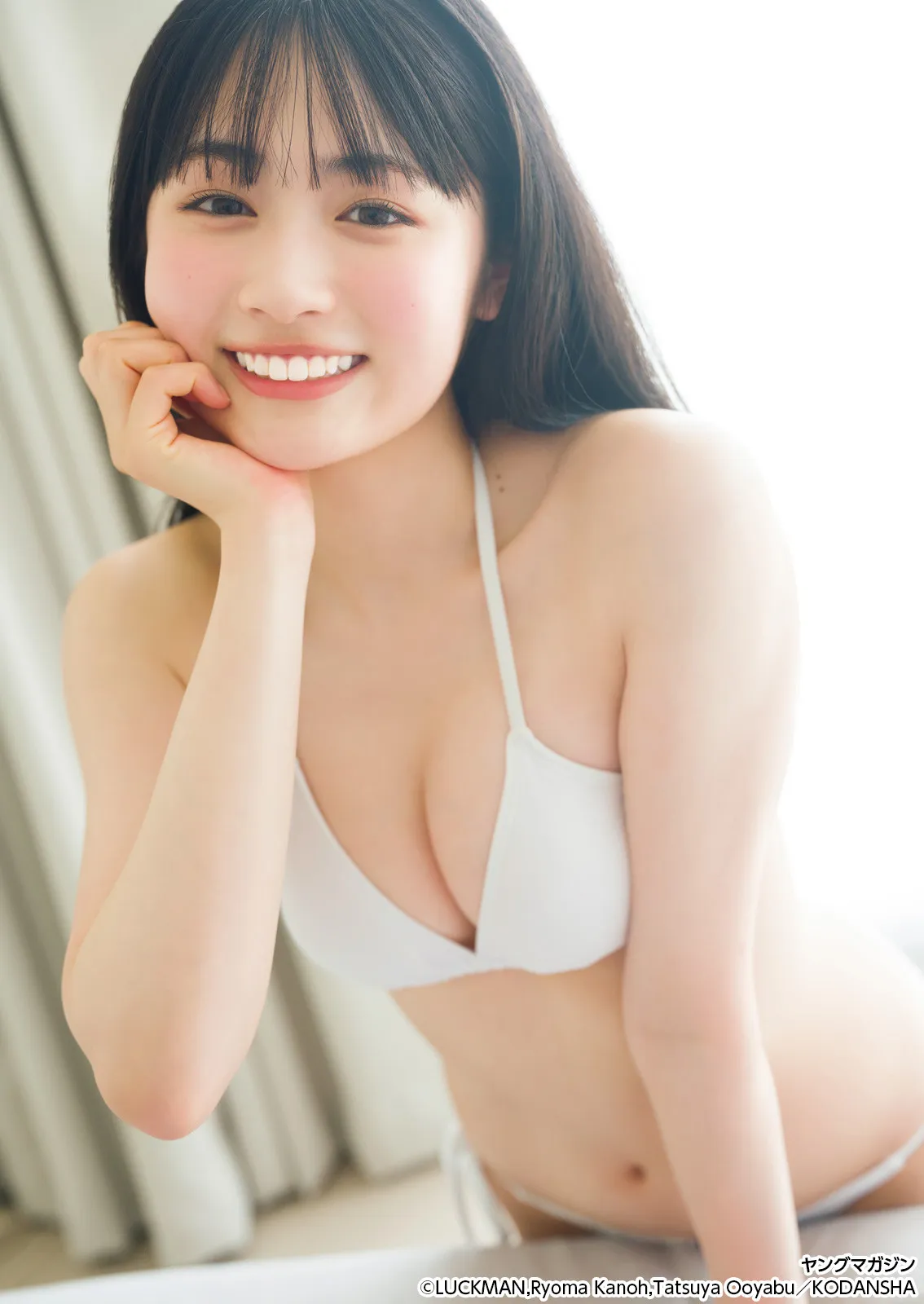 『ミスヤンマガ2025』晴こころ、『ヤンマガ』巻中に初登場　“愛知の16歳”がみせた“元気はつらつ”水着グラビア