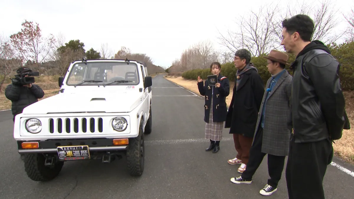 桐島ローランド、元愛車の35年前のスズキ“名車”と再会　ハードな乗り味に矢作兼「これで山行けって言われたら、不安だわ…」