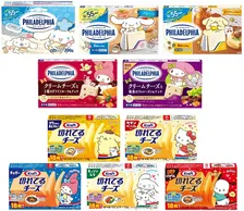 ハローキティやシナモロールがチーズに、「フィラデルフィア」「クラフト 切れてるチーズ」サンリオの限定コラボが10月初旬発売