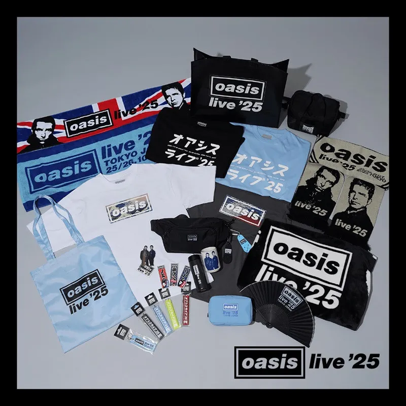 オアシス、日本公式ツアーグッズが公開に　浮世絵、江戸紫Tシャツやアクスタなど限定アイテム続々
