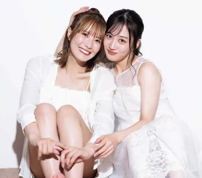 NMB48卒業の川上千尋&小嶋花梨、『EX大衆』Amazon限定表紙に登場 「まるでウェディングフォトのよう」な姿に