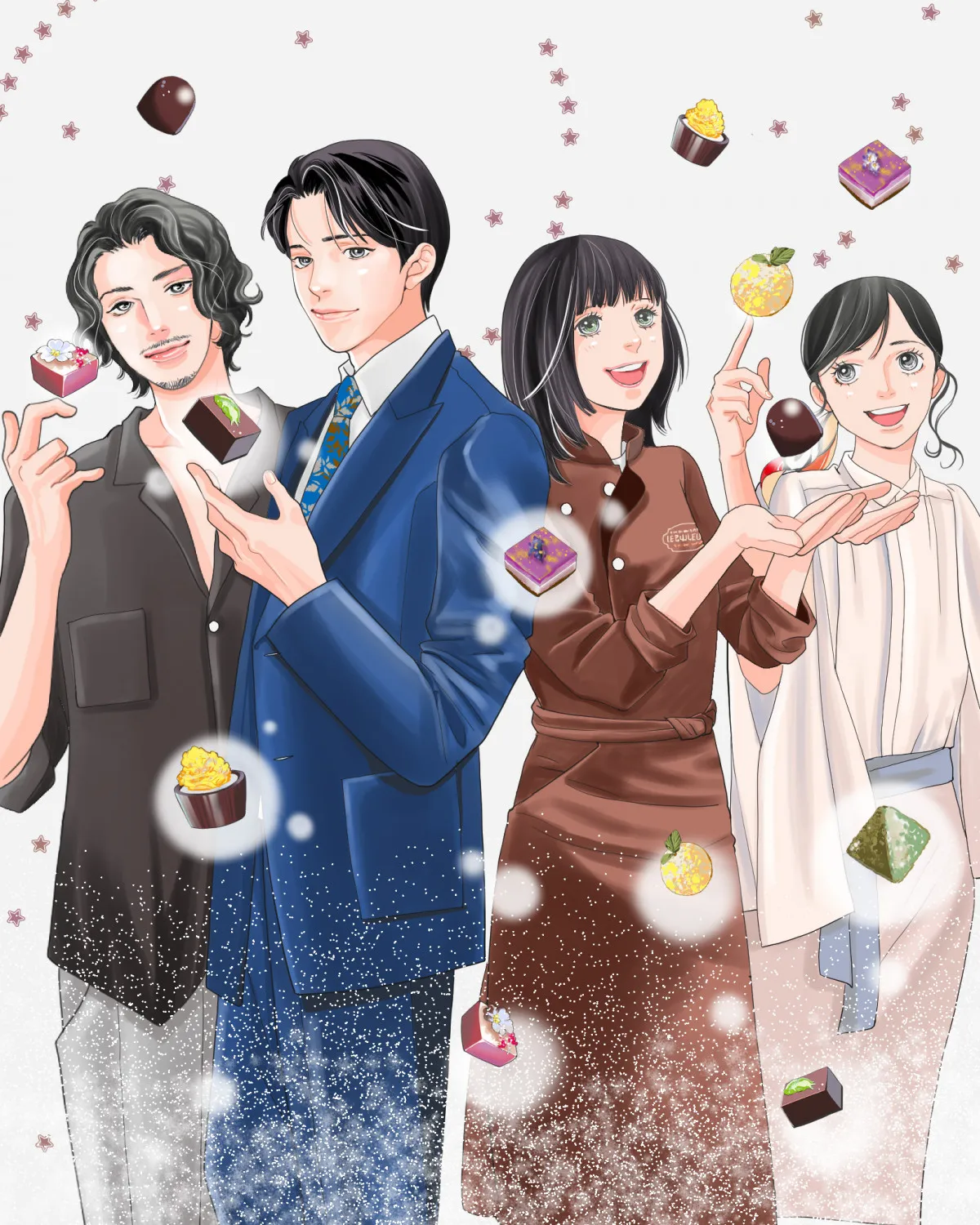 小栗旬「時空を超えた気分です」　『花男』作者、ハン・ヒョジュ＆赤西仁＆中村ゆりとの『匿名の恋人たち』4ショットを描き下ろし