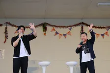 『豊臣兄弟！』“藤堂高虎”佳久創&“宮部継潤”ドンペイ、宮崎・根白坂の戦いゆかりの地で熱弁