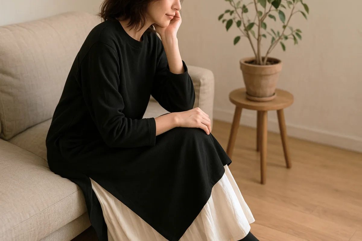 「1枚着るだけでこなれ感」「忙しい朝こそ選びたい」“シンプルなのに華がある”秋の1軍ワンピ