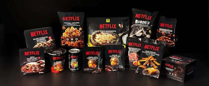 Netflix、再生画面デザインの食料品販売 イトーヨーカドー&セブン-イレブンと初コラボ ポップコーンなど26商品