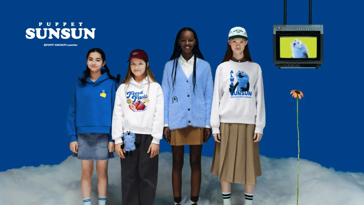 【きょうから】ジーユー、「パペットスンスン」と初コラボ ウィメンズ&ティーン向け10・31発売