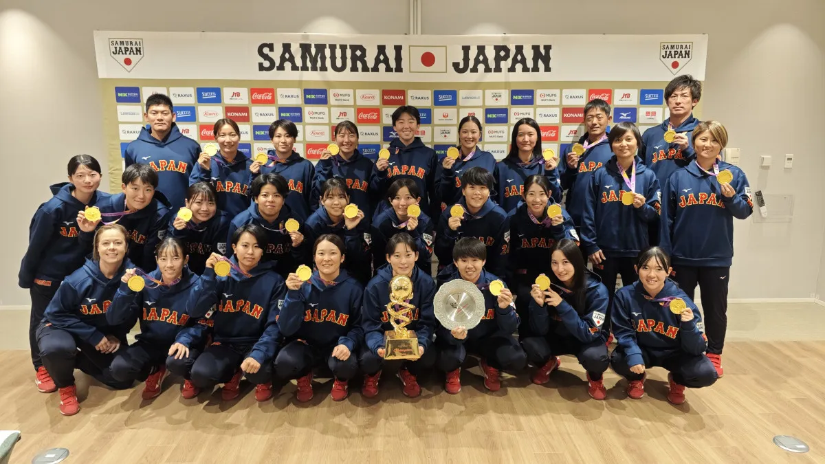 「アジアカップ」4連覇“侍ジャパン”野球女子日本代表、凱旋帰国　MVPのエース・柏崎咲和「チームメイトや指導者の方に感謝」