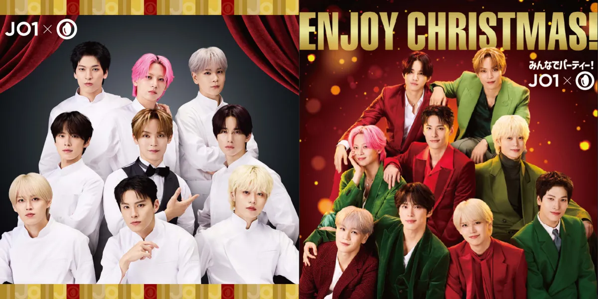 JO1、2つの冬ビジュアル公開　シェフ、ウェイターに変身＆クリスマスカラーに