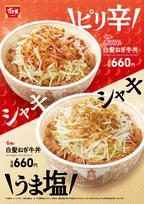 ごはんが止まらない…シャキシャキの白髪ねぎ×特製だれ　すき家『白髪ねぎ牛丼』『赤だれ白髪ねぎ牛丼』登場