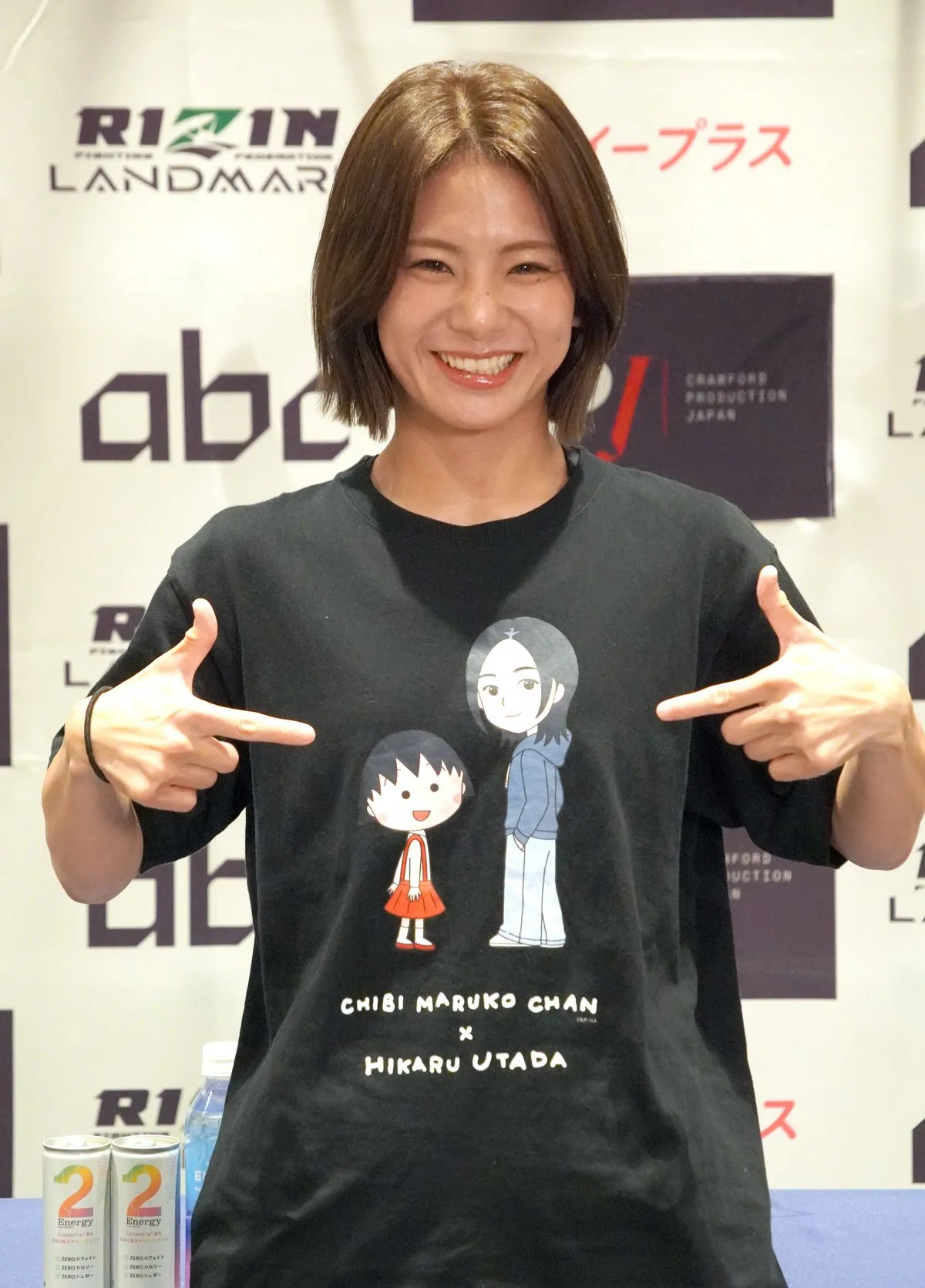 【RIZIN】ケイト・ロータス「前に出るNOEL選手とガツガツやる」着用Tシャツは宇多田ヒカル×ちびまる子