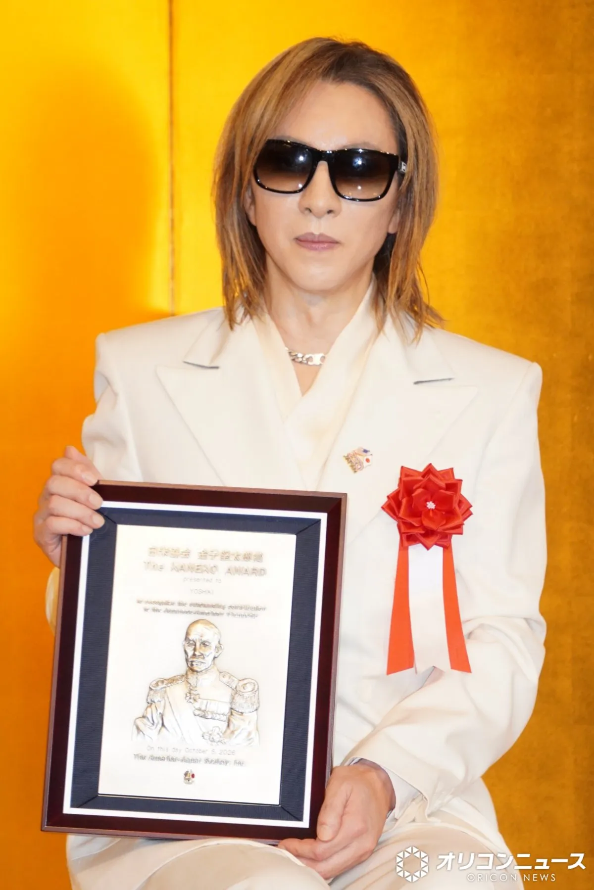 YOSHIKI、「金子堅太郎賞」特別賞受賞に喜び　日米国歌のピアノ演奏披露