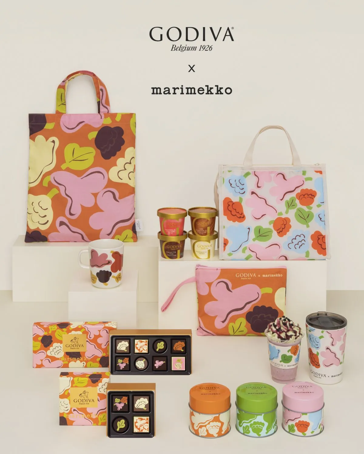 「絶対買う！」ゴディバ×マリメッコの限定コラボが可愛い　花柄マグカップやポーチ付きチョコも