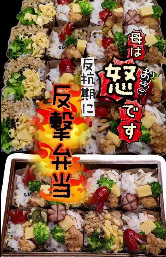 小さなお弁当がいっぱい…？　携帯没収に反抗する娘、母が作った“仕返し弁当”が斜め上だった「意地で作りました」