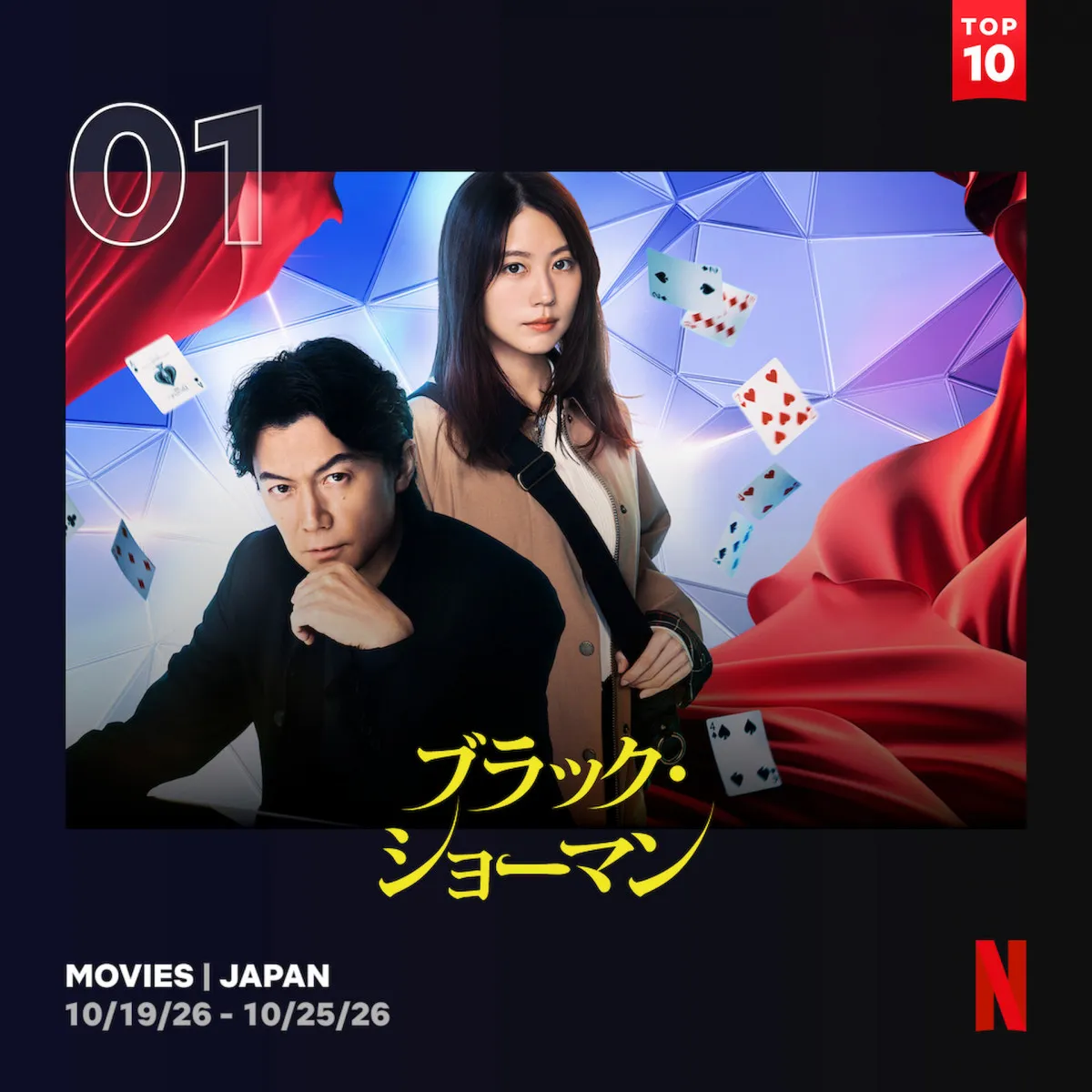 Netflix週間視聴ランキング（映画）：『ブラック・ショーマン』V2、『Hot Wheels レースでGo! T-レックスの攻撃』が初登場【10/19/26 - 10/25/26】
