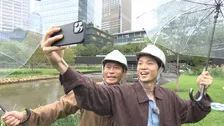 浜田雅功、ヘルメット姿…大阪のオープン前エリアをテレビ初取材