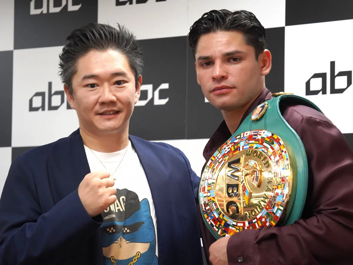 ライアン・ガルシア緊急来日、クロフォード合弁会社に参画を発表　井上尚弥vs中谷潤人や天心、安保を語る