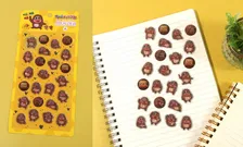 『サク山チョコ次郎』が立体シールになって登場　チョコジローの表情をぷっくり再現