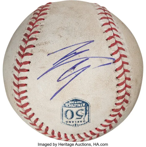 大谷翔平MLB投手デビュー戦の実使用・直筆サイン入りボール、銀座三越で展示【概要・展示品一例あり】