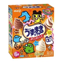 “同い年”の「明治うずまきソフト」とたまごっちがコラボレーション　各年代のデザインを採用し6種のパッケージで登場