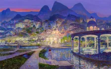 ジブリ『耳をすませば』背景画手掛けた井上直久氏の個展開催　幻想的な世界がズラリ…新作版画も