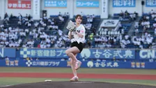 新谷姫加、“ノーバン”投球に歓声　喜び爆発「自信はあったのでうれしいです」