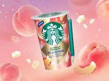 【スタバ】チルドカップ新作は“ピーチ×ミルクプディング”　香りと食感を楽しむ1杯に