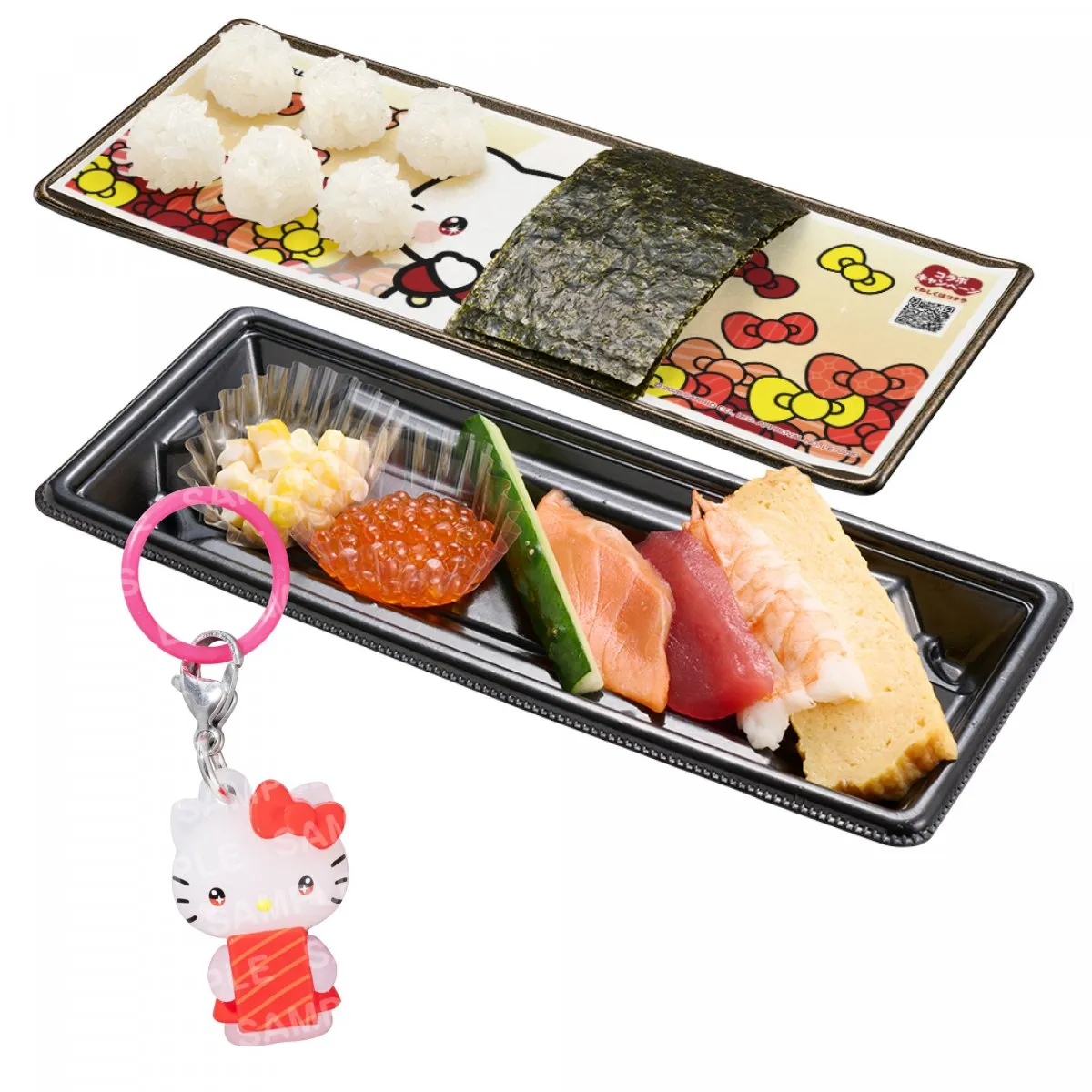 スシローとハローキティが初めてのコラボ　ミニチャームなどグッズが付いてくるメニューずらり