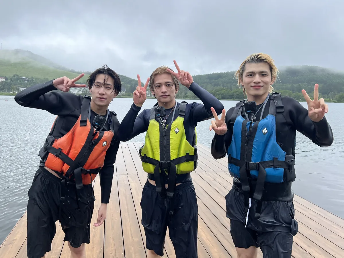 timelesz橋本将生＆猪俣周杜＆篠塚大輝、「日本一になりたい」夢を語り合う　夏の避暑地を日帰りで満喫