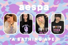 「BAPE® X aespa」コラボレーションの限定コレクション発表　Tシャツ、フーディ、アクセ展開