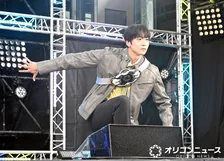 堀川梨心、秋谷郁甫＆安宅波颯と和気あいあい　仮面ライダーマイスの見た目は「めっちゃネズミ！」
