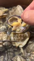 スーパーで買ったアサリから“ひょっこり”現れた生物に「はじめて見た！」「回転ずしの味噌汁にいたのコレだったの？」