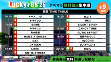 『LuckyFes'26』2日目！きょう8月9日の配信タイムテーブル　NiziU、ILLIT、CANDY TUNEらをABEMAで無料生中継