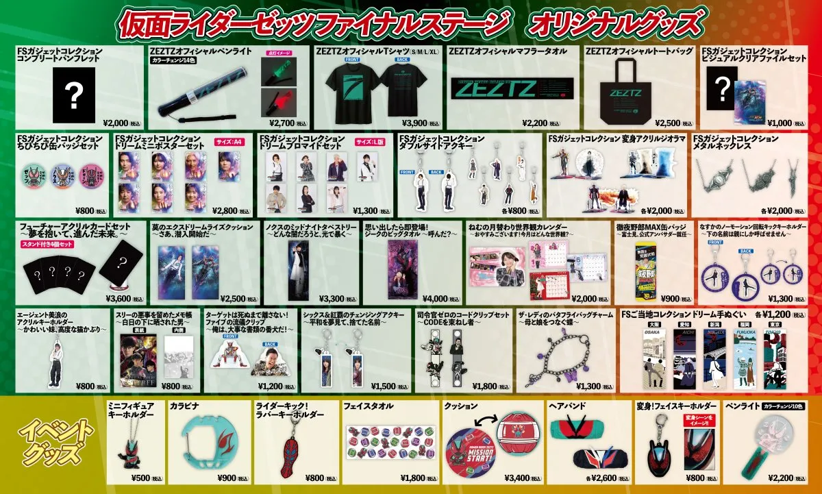 『仮面ライダーゼッツFS』オリジナルグッズのデザインが解禁　ご当地てぬぐいも登場