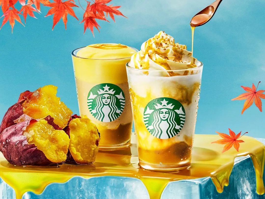 【スタバ新作】秋は“冷やしとろり蜜芋” 紅はるかのフラペチーノ＆ティーラテ登場
