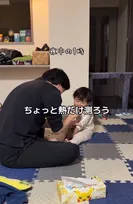 突然嘔吐した1歳児、パパの“完璧すぎる神対応”に「夜中にここまで動ける旦那さん、どれくらいいるのだろう…」