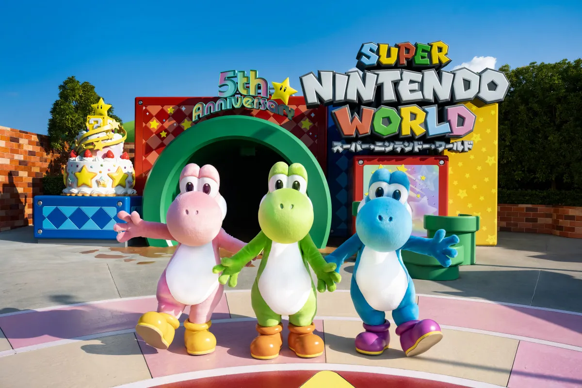 USJ『スーパー・ニンテンドー・ワールド』、ピンク＆みずいろのヨッシー初公開