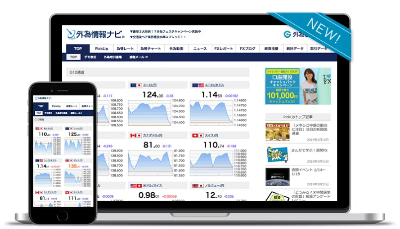 外為どっとコムの「外為情報ナビ」がリニューアルオープン！今まで会員...