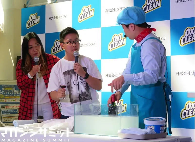 インスタ映えする漂白剤「オキシクリーン」で新生活スタート！ジャガー横田さん、木下大維志くんとイベント登場